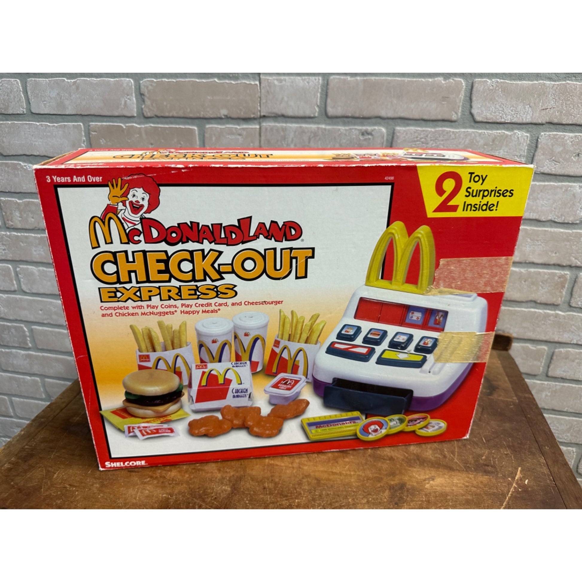 RARE Vintage 1990s McDonaldland Express Check-Out Play Food Boxed Set McDonalds