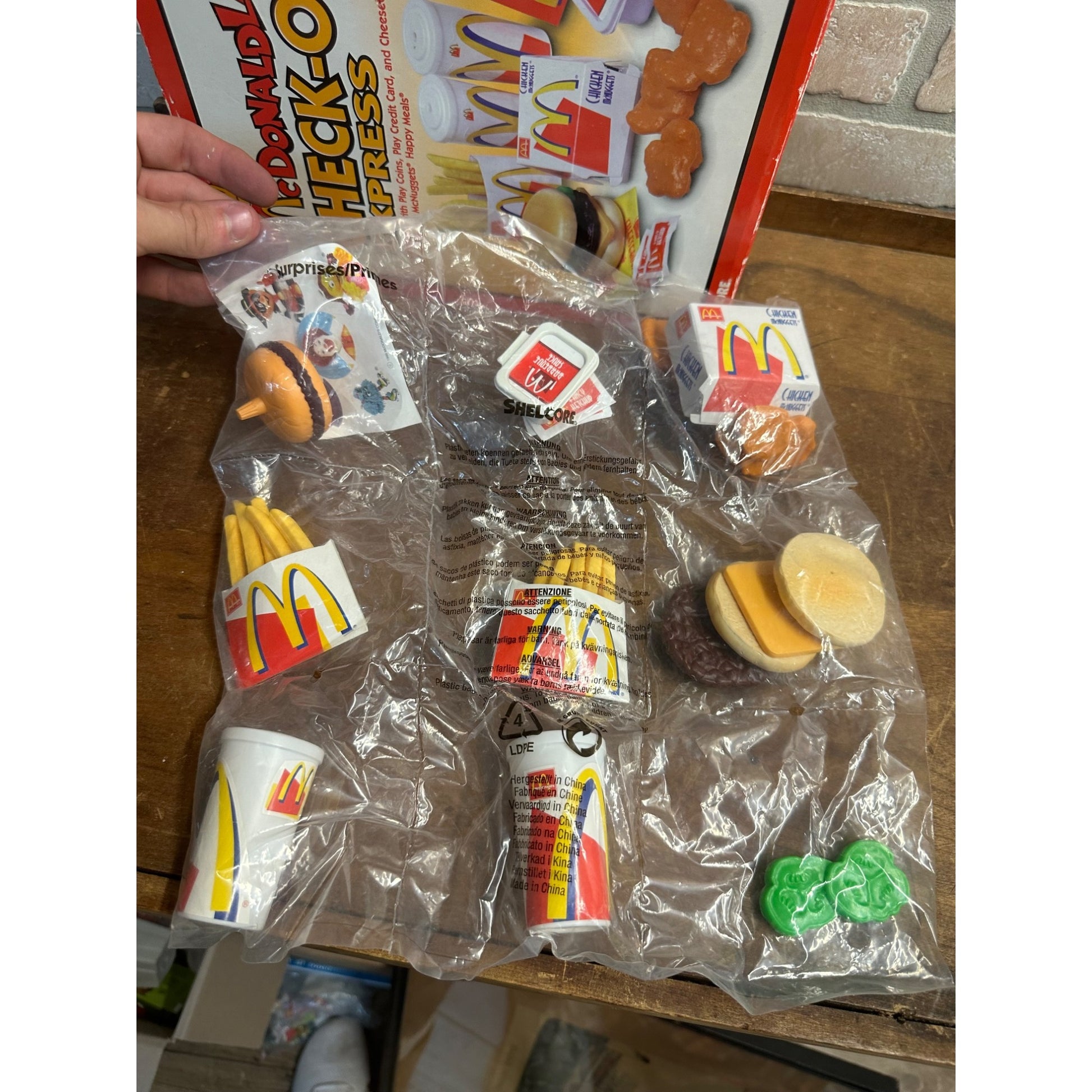 RARE Vintage 1990s McDonaldland Express Check-Out Play Food Boxed Set McDonalds