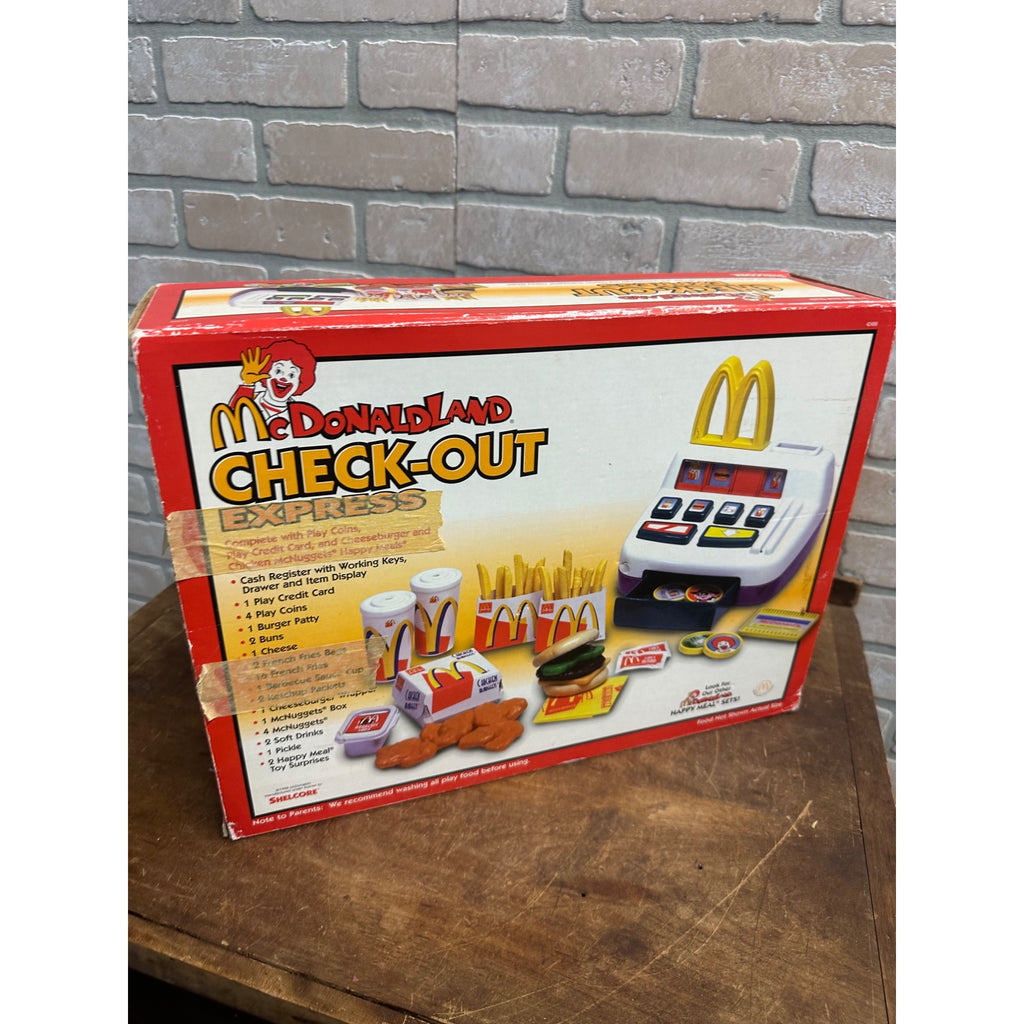 RARE Vintage 1990s McDonaldland Express Check-Out Play Food Boxed Set McDonalds