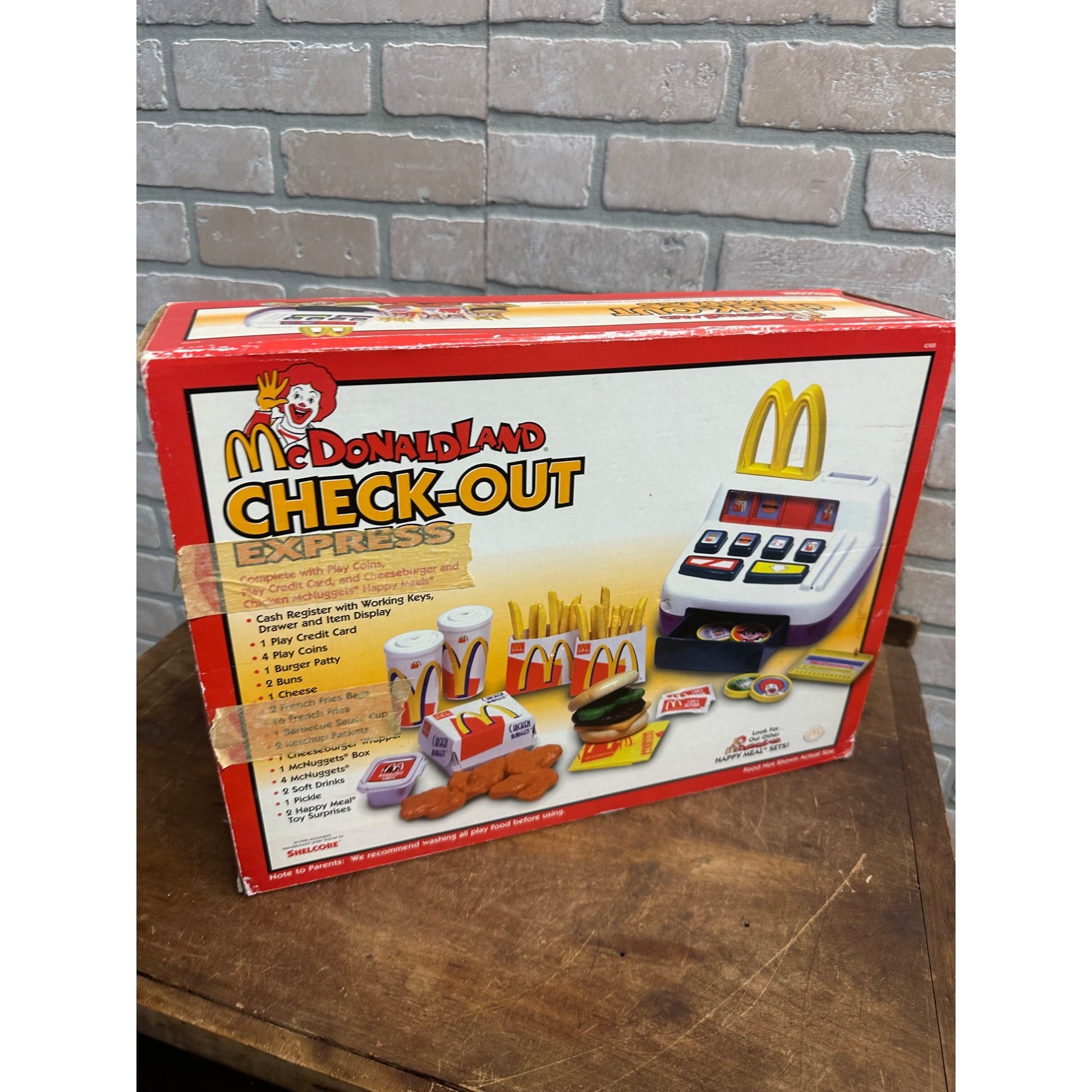 RARE Vintage 1990s McDonaldland Express Check-Out Play Food Boxed Set McDonalds