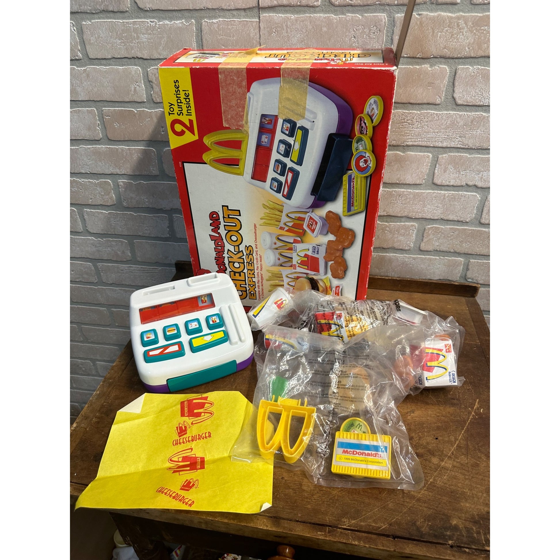 RARE Vintage 1990s McDonaldland Express Check-Out Play Food Boxed Set McDonalds