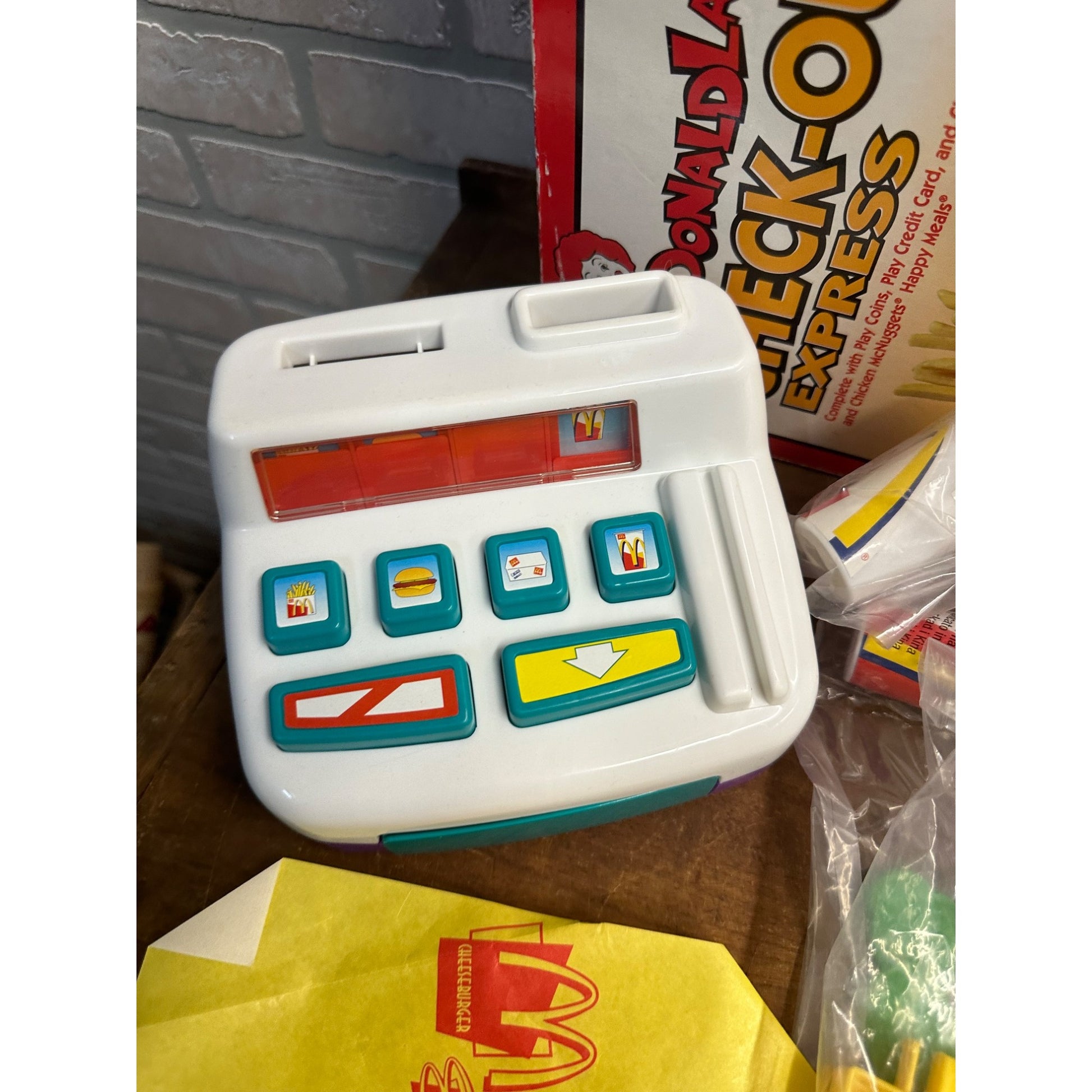 RARE Vintage 1990s McDonaldland Express Check-Out Play Food Boxed Set McDonalds