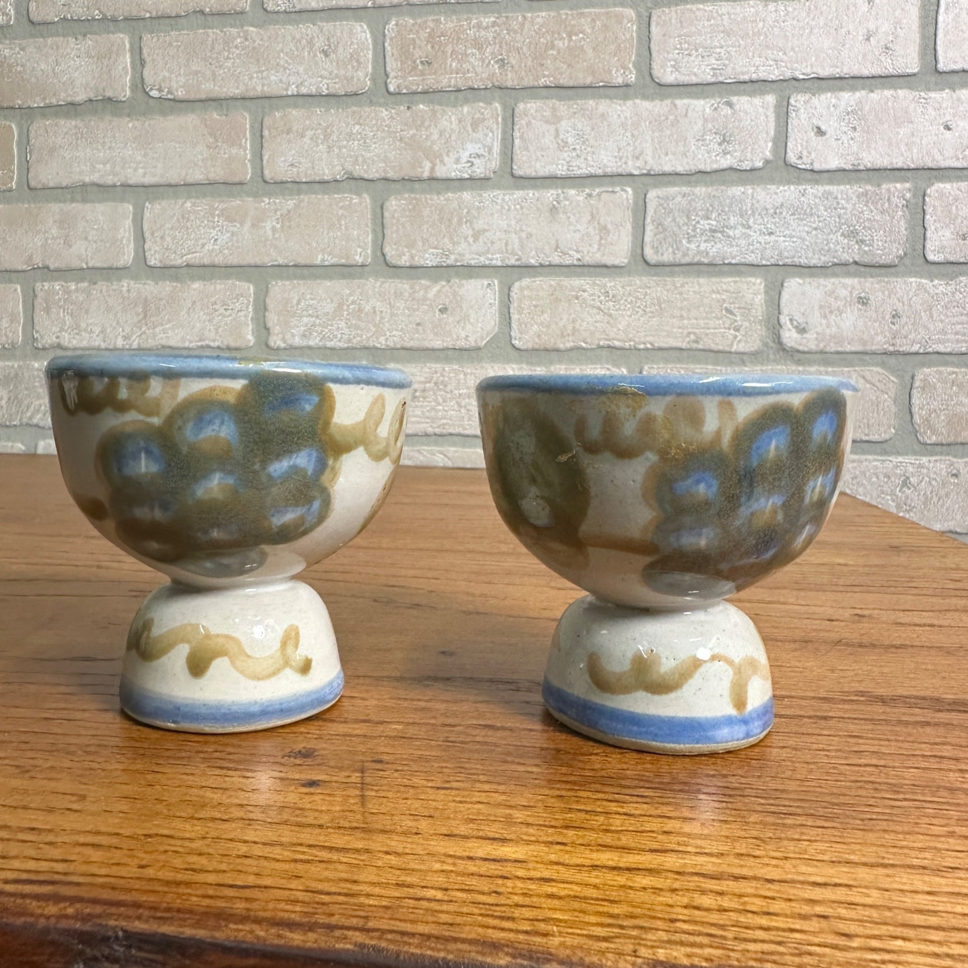 Vintage Taylor Louisville Pottery Sherbert Ice Cream Dessert Dishes Fruit Bowl