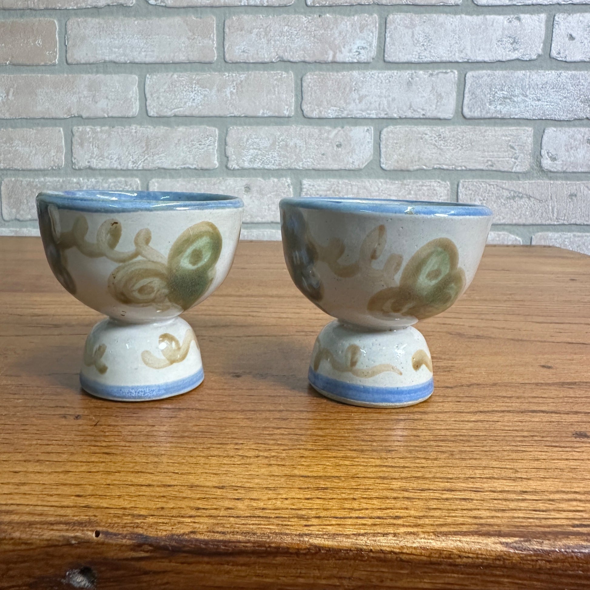 Vintage Taylor Louisville Pottery Sherbert Ice Cream Dessert Dishes Fruit Bowl