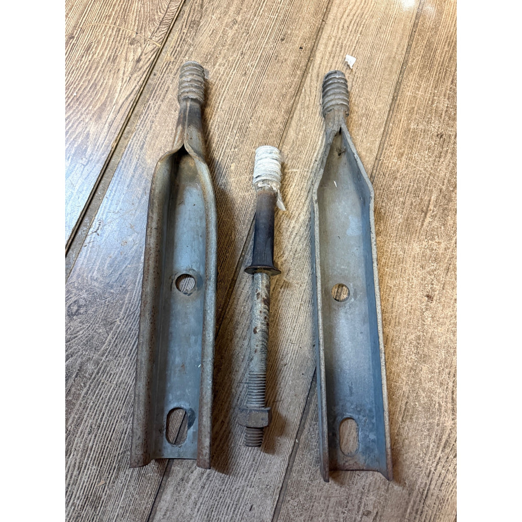 Lot of (3)  Railroad Telephone Pole Wire Insulator Mounts