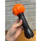 Vintage Halloween Plastic Blow Mold 9.5” Jack o' Lantern JOL Blinking Flashlight