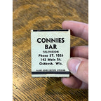 Vintage Matchbook Advertising - Connies Bar - Oshkosh, Wis