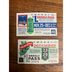 1934 Milwaukee Electric Railway & Light Co. Transporation Tickets Christmas