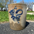 4 Gall Milwaukee Stoneware Co Wisconsin Ornately Decorated Cobalt Crock Churn