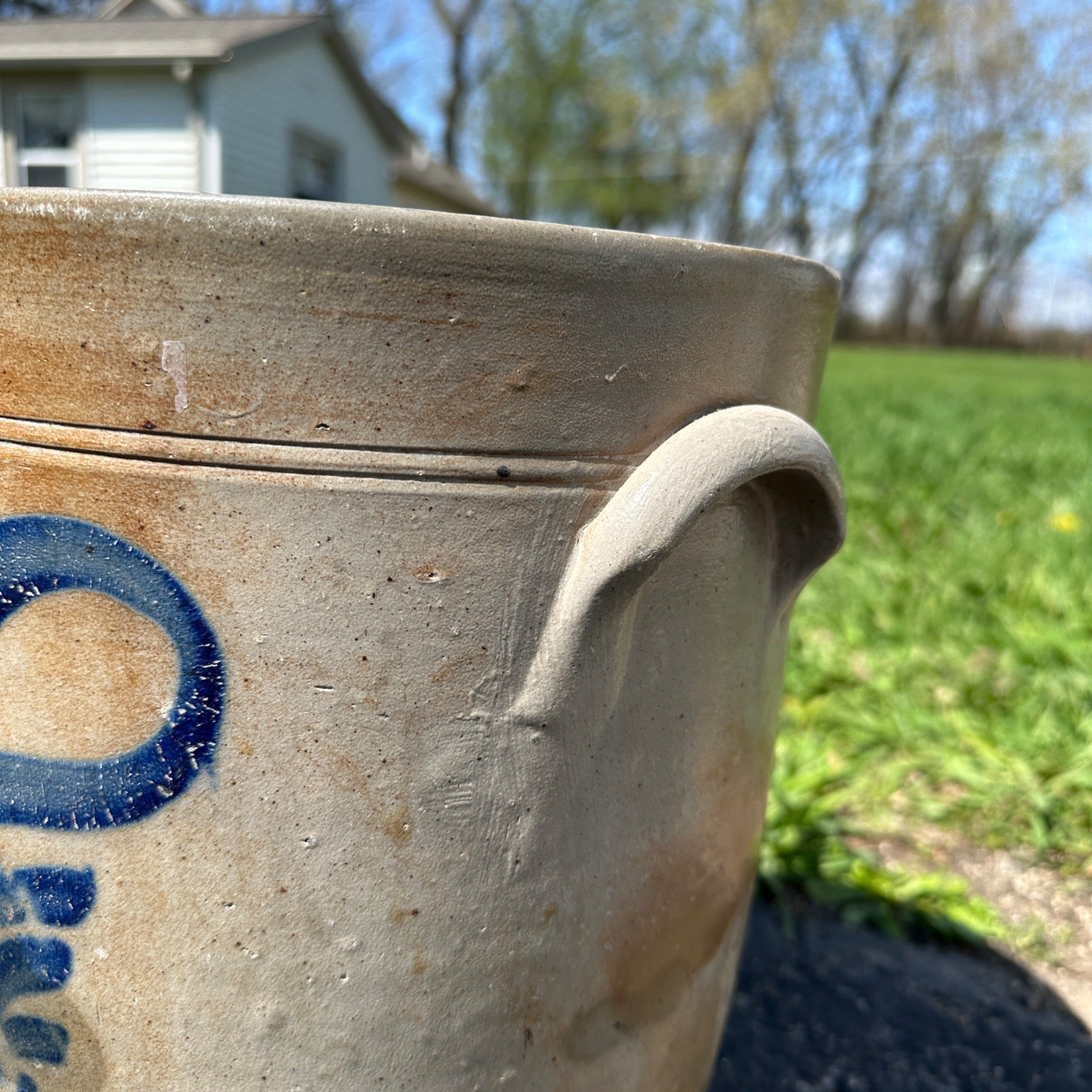 4 Gall Milwaukee Stoneware Co Wisconsin Ornately Decorated Cobalt Crock Churn