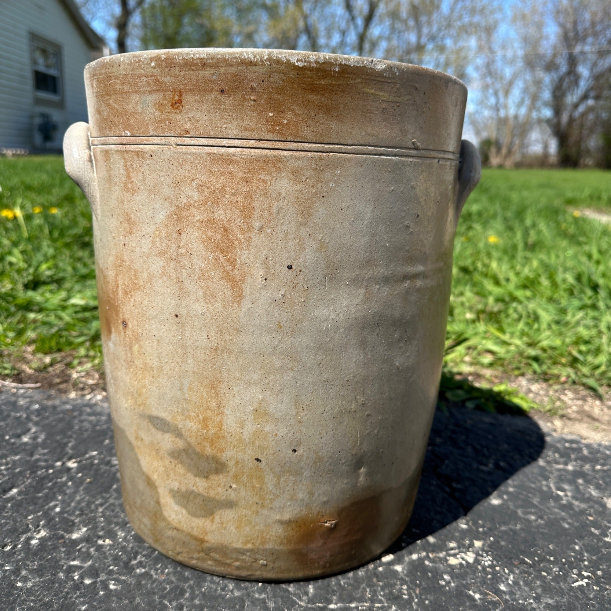 4 Gall Milwaukee Stoneware Co Wisconsin Ornately Decorated Cobalt Crock Churn