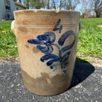 4 Gall Milwaukee Stoneware Co Wisconsin Ornately Decorated Cobalt Crock Churn