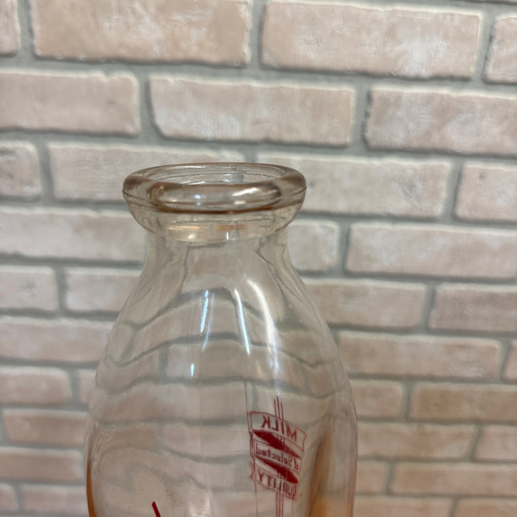 Vintage Quart Milk Bottle Parkside Dairy Gillett Wisconsin 1953