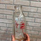 Vintage Quart Milk Bottle Parkside Dairy Gillett Wisconsin 1953