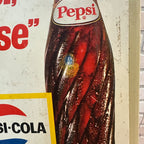 Vintage Say Pepsi Please TOC Tin Over Cardboard Soda Pop Sign