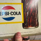 Vintage Say Pepsi Please TOC Tin Over Cardboard Soda Pop Sign