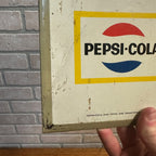 Vintage Say Pepsi Please TOC Tin Over Cardboard Soda Pop Sign