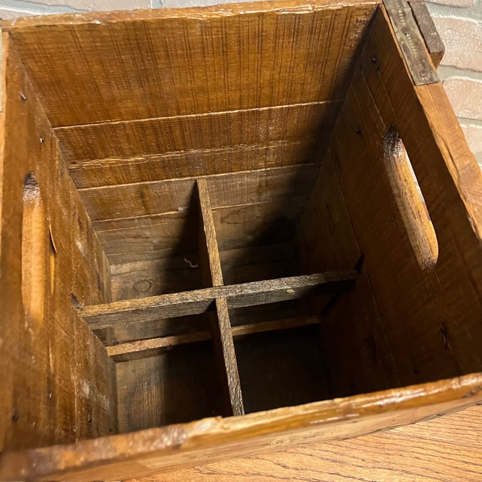 Vintage BUBS BEER Winona MN Picnic Crate Wooden Case for Half Gallon Bottles