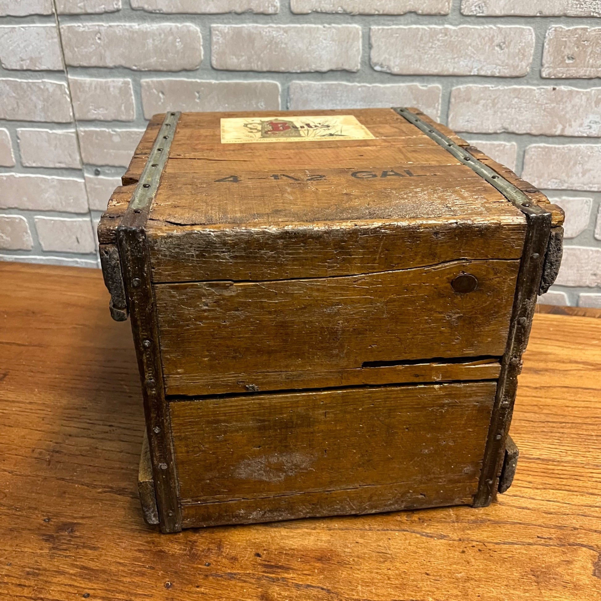 Vintage BUBS BEER Winona MN Picnic Crate Wooden Case for Half Gallon Bottles