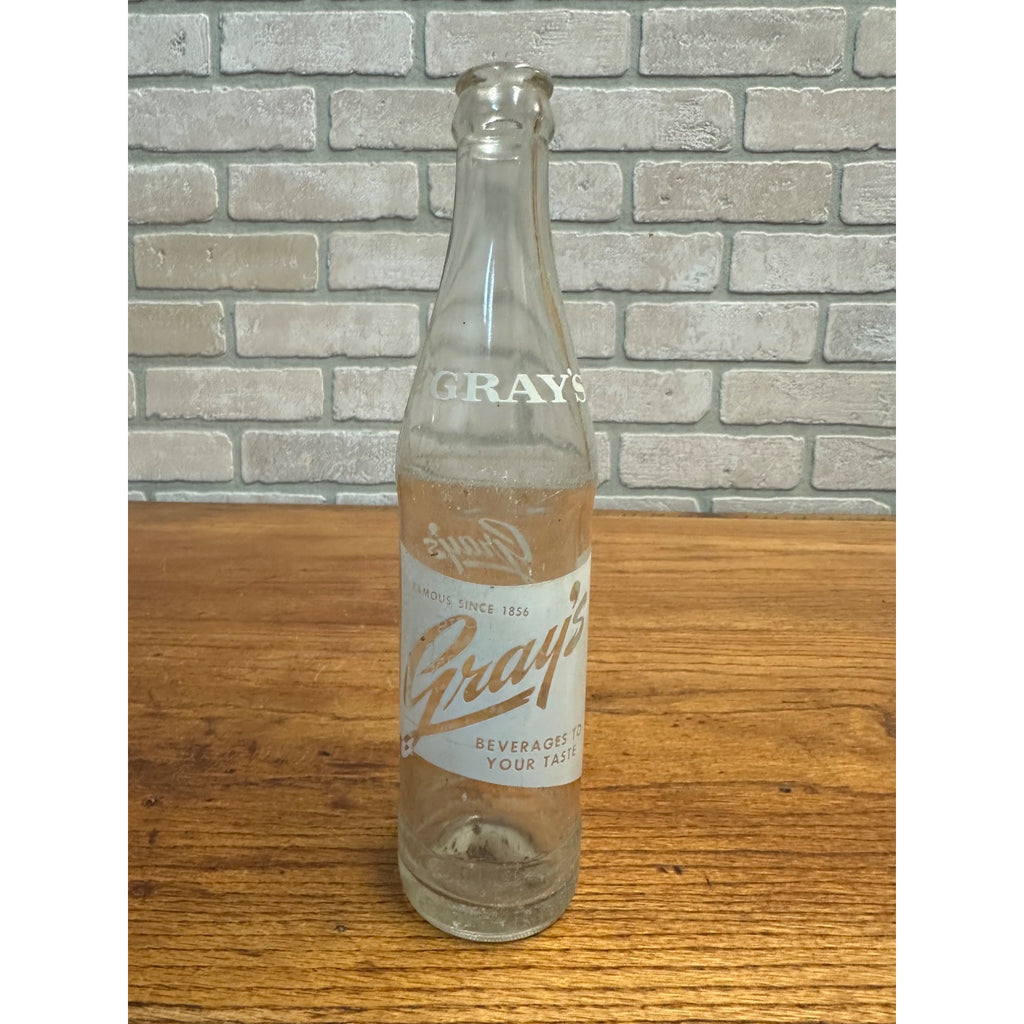Vintage Gray's Beverages ACl Soda Bottles Janesville Wis Wisconsin 10oz