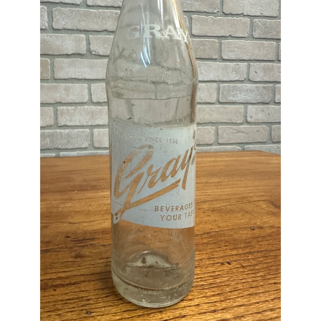 Vintage Gray's Beverages ACl Soda Bottles Janesville Wis Wisconsin 10oz