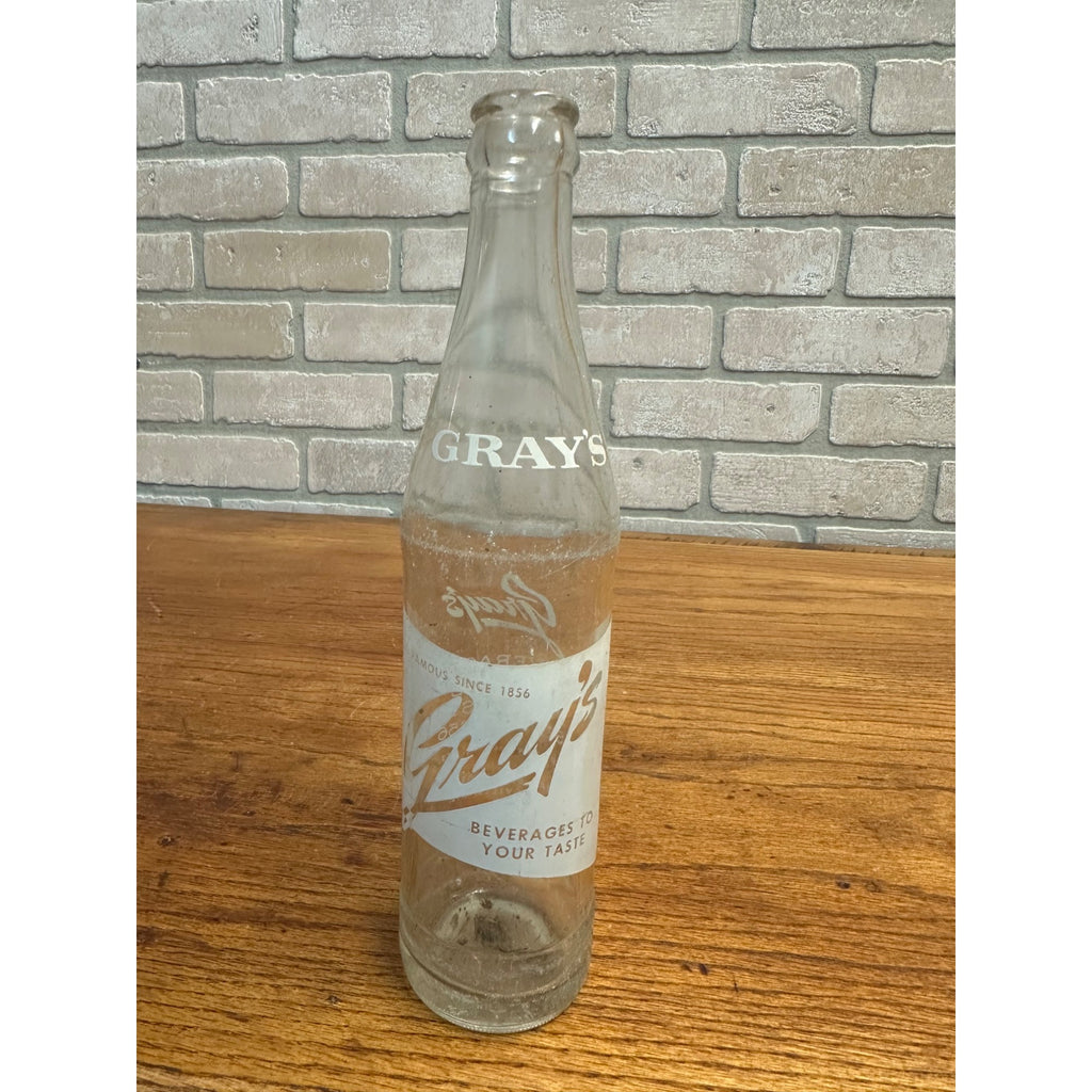 Vintage Gray's Beverages ACl Soda Bottles Janesville Wis Wisconsin 10oz