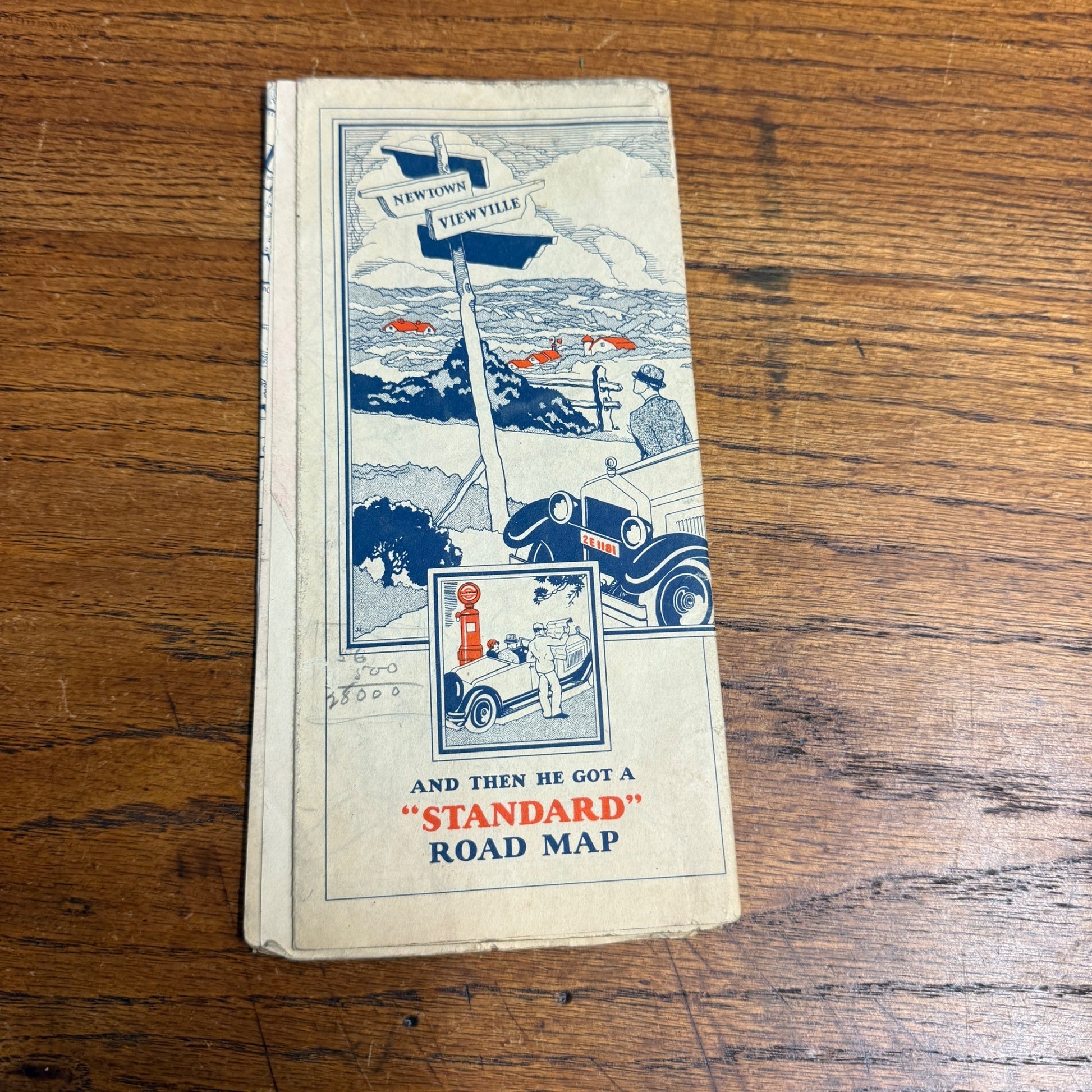 VINTAGE 1929 STANDARD OIL ROAD MAP OF NEW JERSEY