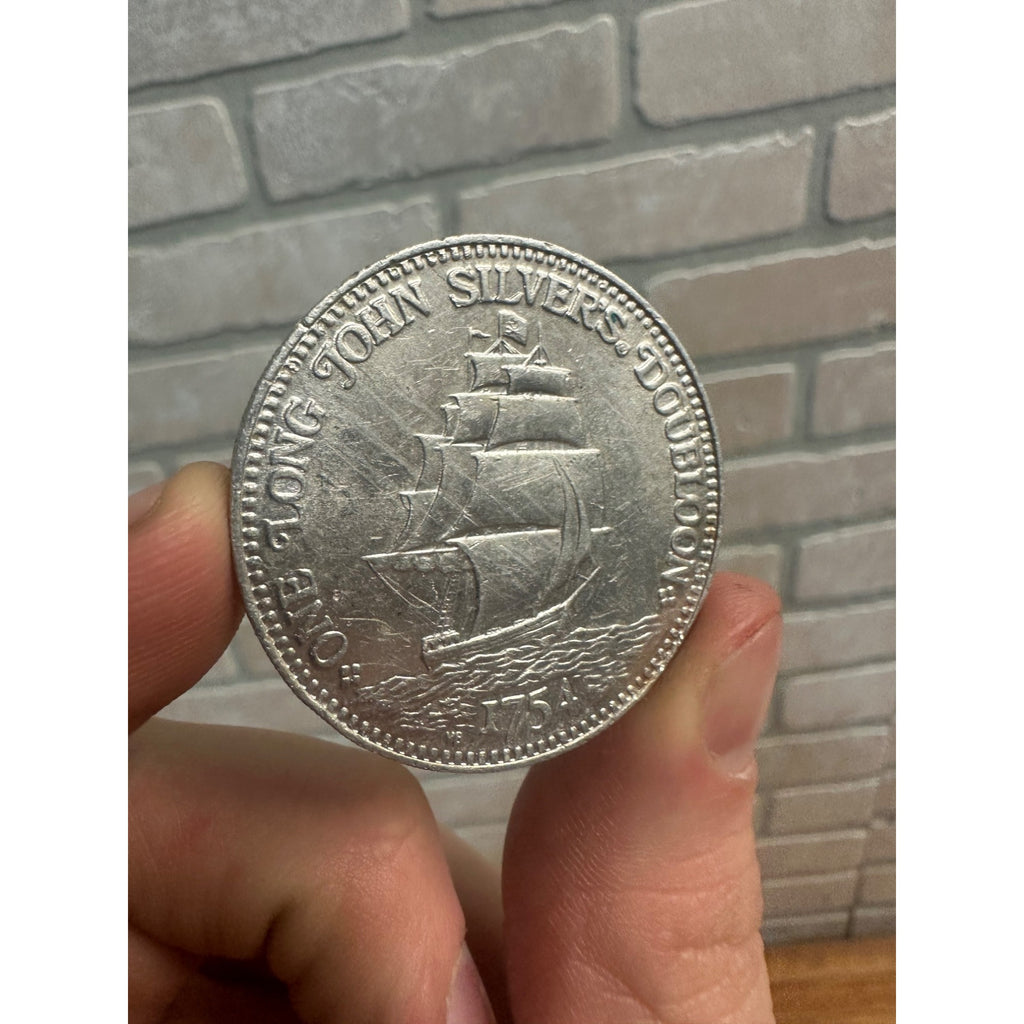 Vintage 1976 Long John Silvers Pirate Dubloon Coin Token Mary Read