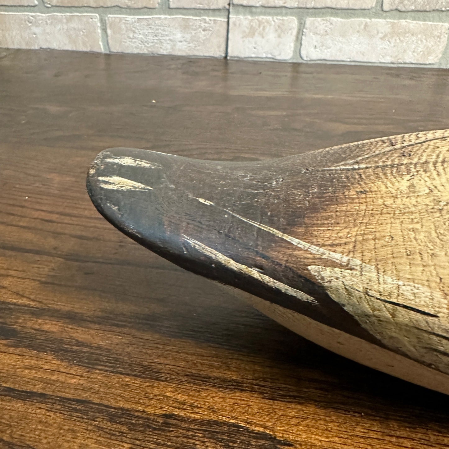 1880s Bluebill Dodge Duck Wooden Decoy Restored Repainted