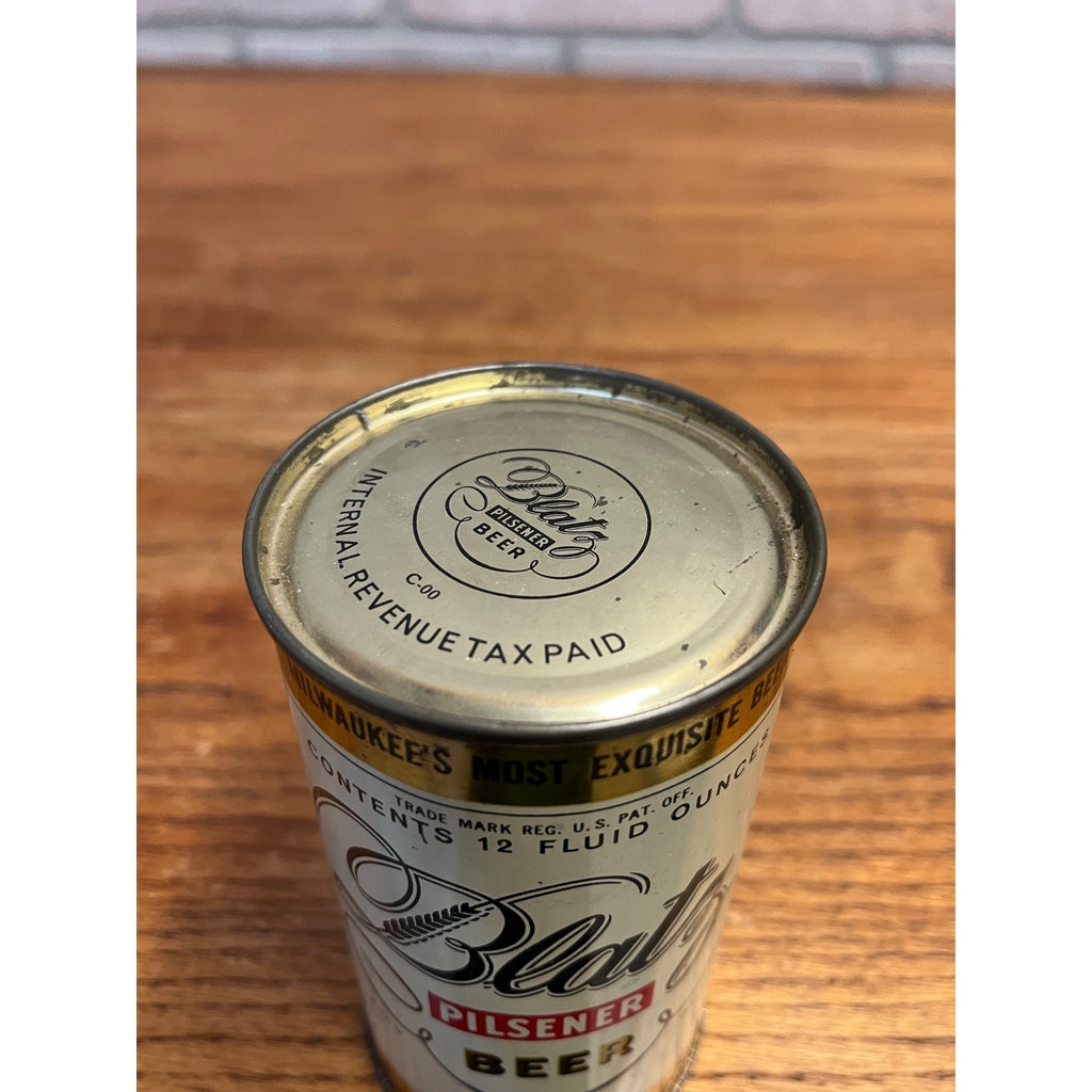Blatz Pilsner Beer Flat Top Can Milwaukee 1945 - Excellent
