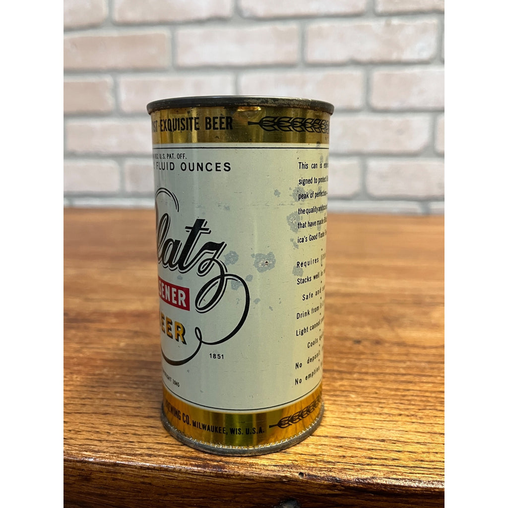 Blatz Pilsner Beer Flat Top Can Milwaukee 1945 - Excellent
