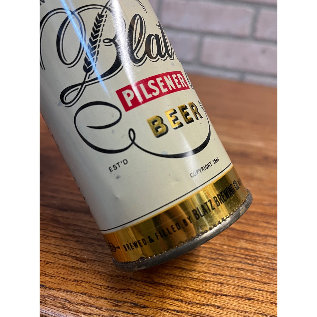 Blatz Pilsner Beer Flat Top Can Milwaukee 1945 - Excellent