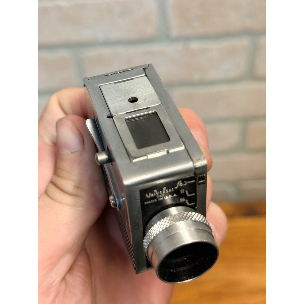 Vintage Universal Minute 16MM Subminiature Camera 1940s Leather Carrying Case New York, USA