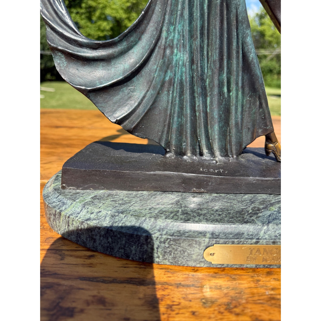 Vintage Louis Icart Bronze/Marble "The Tango" Art Statue Sculpture
