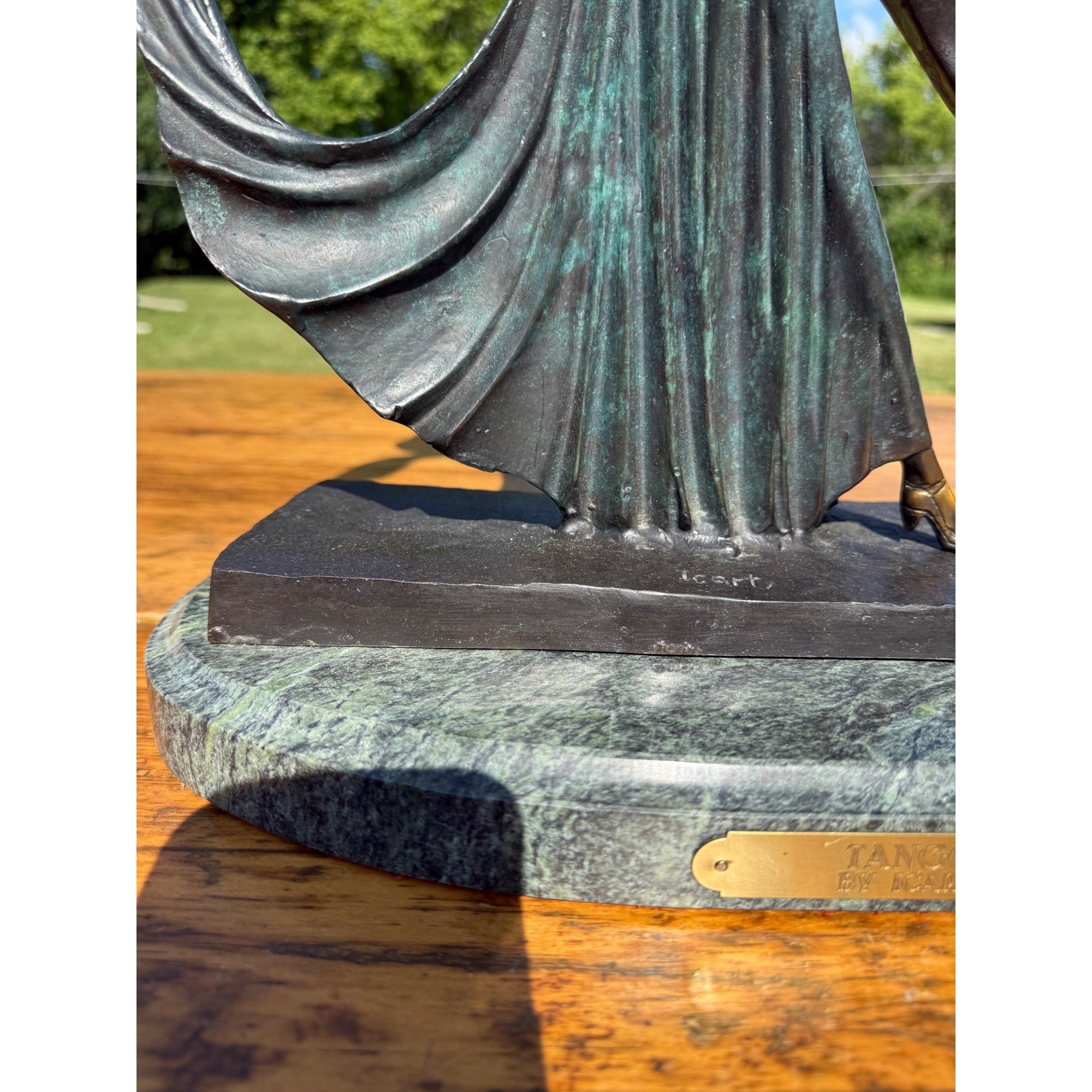 Vintage Louis Icart Bronze/Marble "The Tango" Art Statue Sculpture