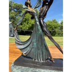 Vintage Louis Icart Bronze/Marble "The Tango" Art Statue Sculpture