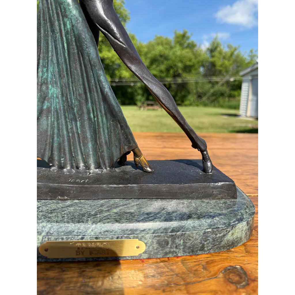 Vintage Louis Icart Bronze/Marble "The Tango" Art Statue Sculpture