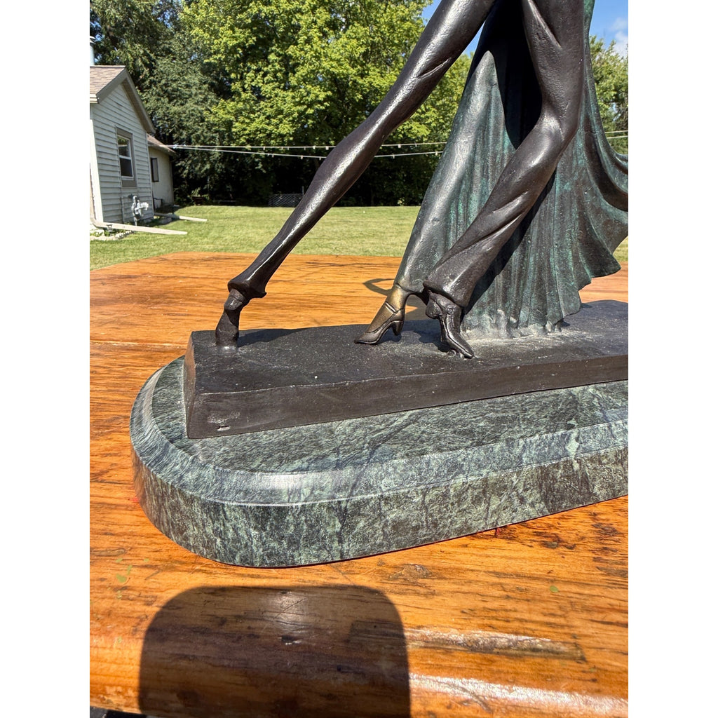Vintage Louis Icart Bronze/Marble "The Tango" Art Statue Sculpture