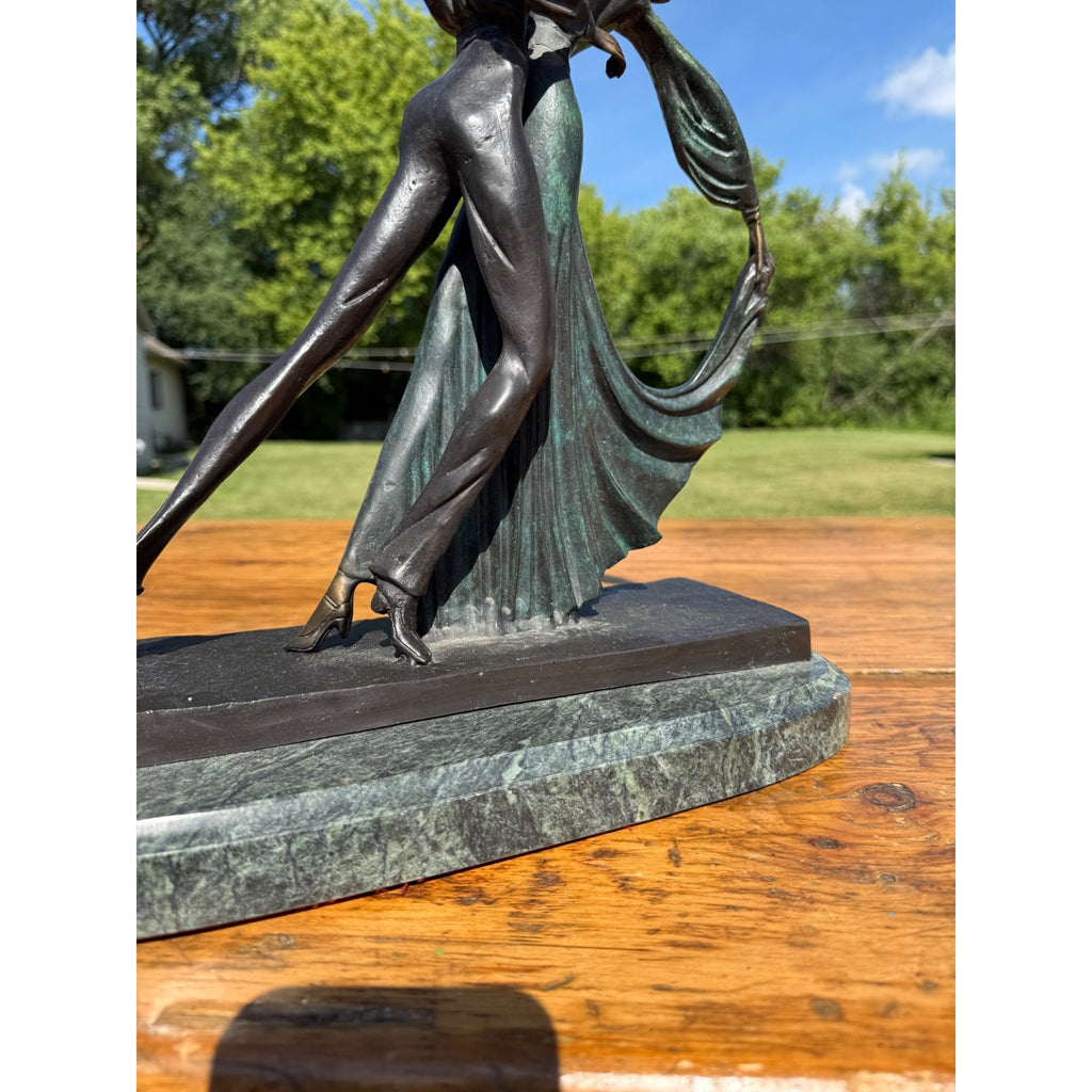 Vintage Louis Icart Bronze/Marble "The Tango" Art Statue Sculpture