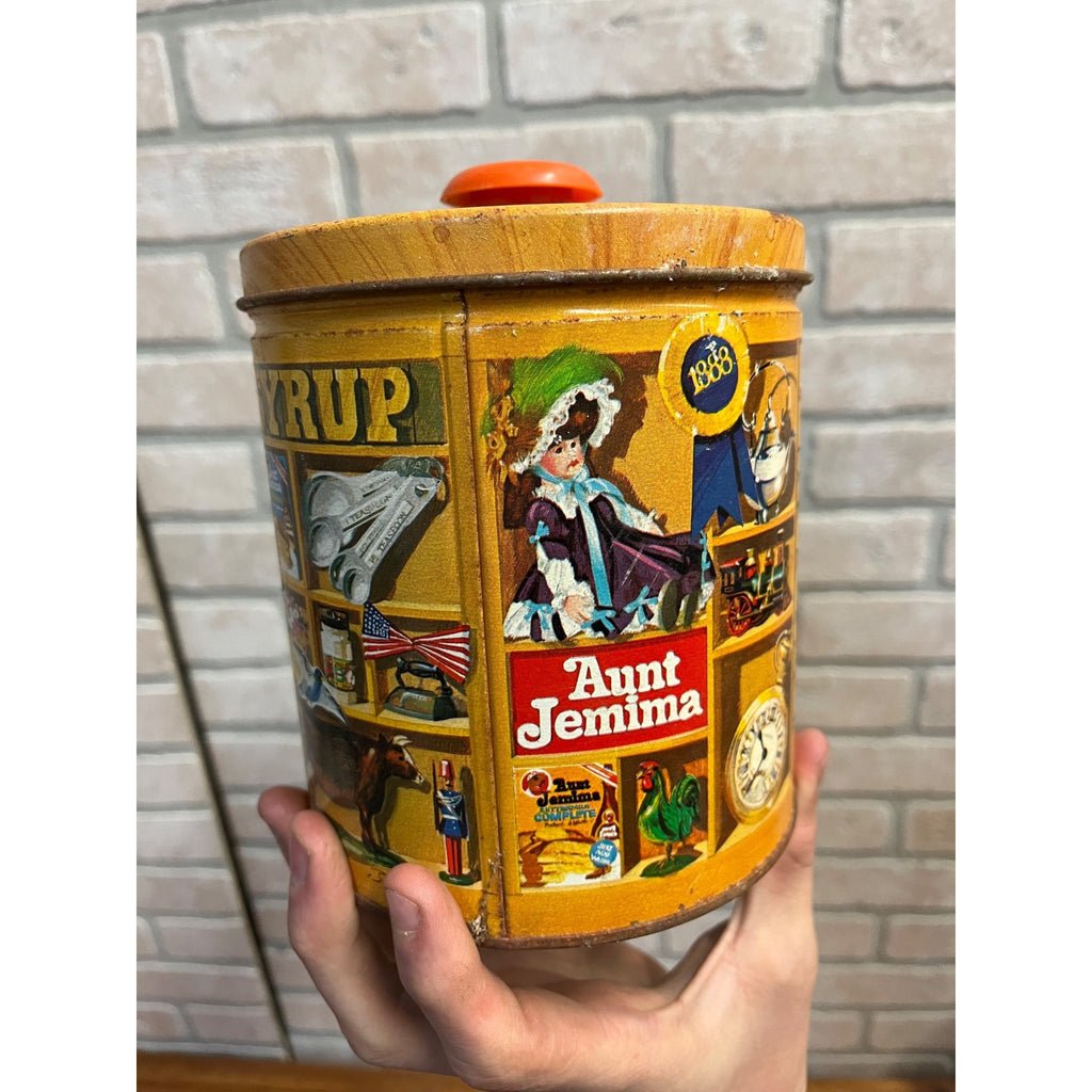 1983 Aunt Jemima Pancake Syrup Tin Americana Kitchen Decor