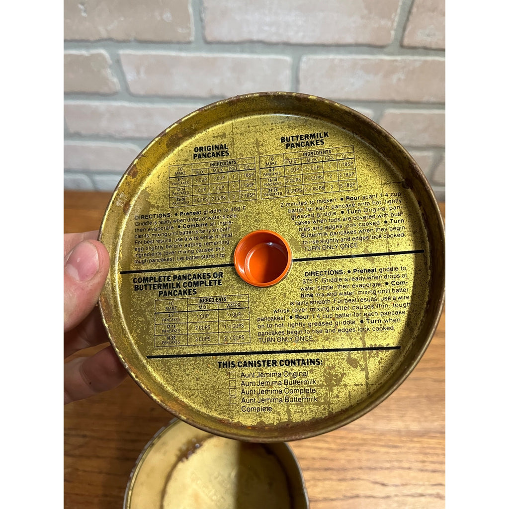 1983 Aunt Jemima Pancake Syrup Tin Americana Kitchen Decor