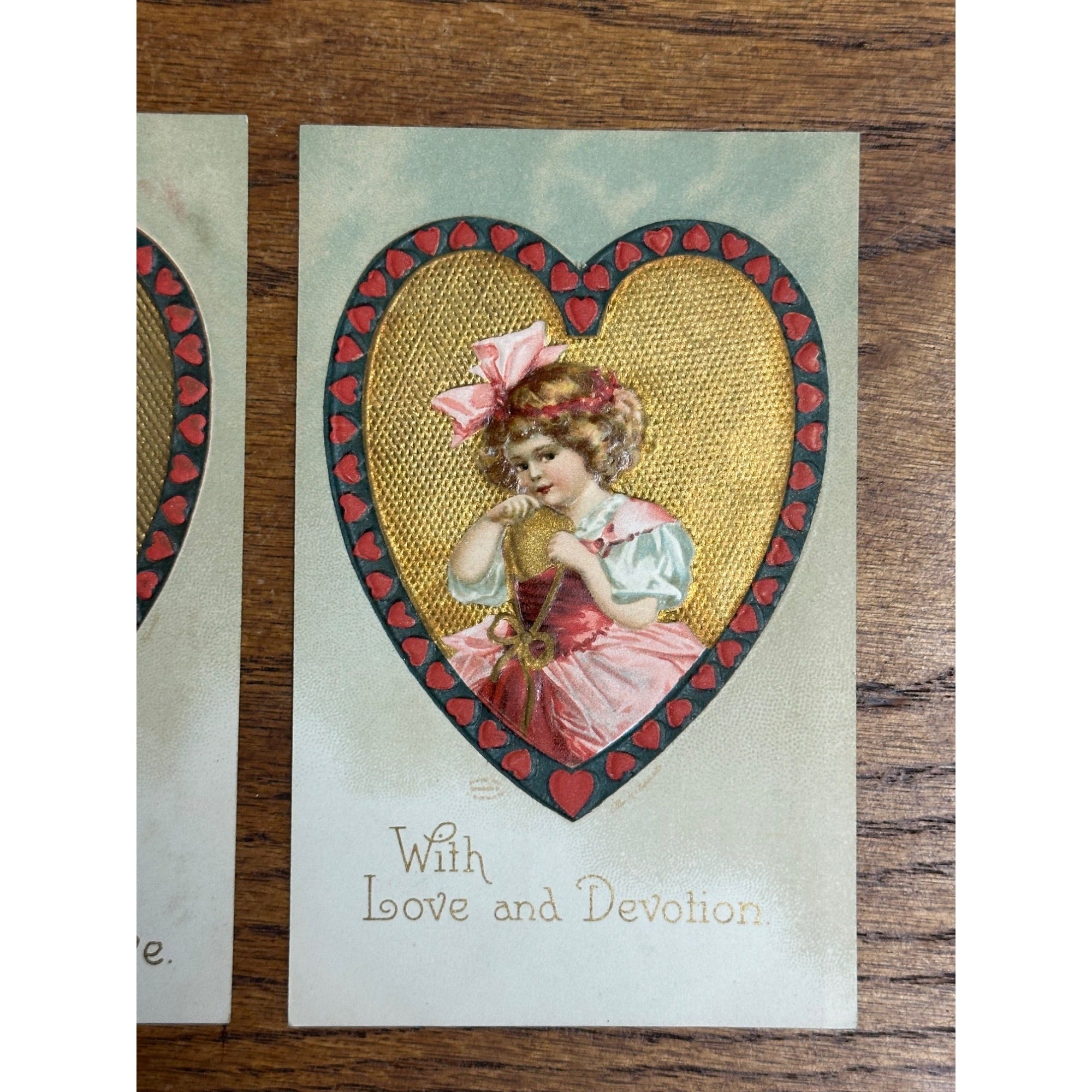 Vintage Ellen Clapsaddle Artist Signed Postcards (2) Valentines Day Series #942