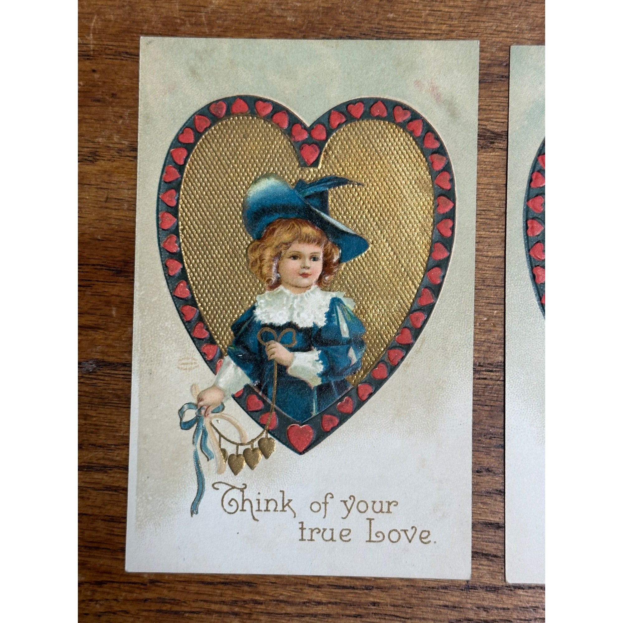Vintage Ellen Clapsaddle Artist Signed Postcards (2) Valentines Day Series #942