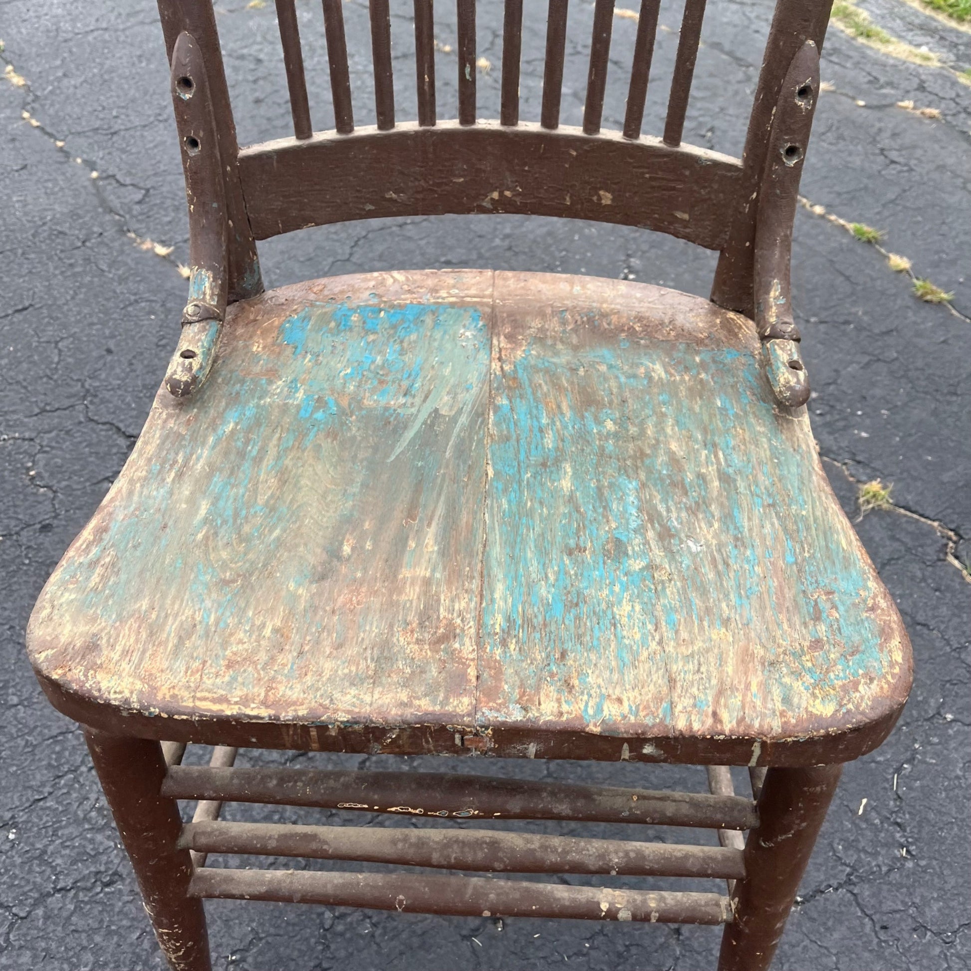 Antique Pabst Beer Brewery Milwaukee Wis Pre-Prohibition Saloon Tavern Oak Chair Pressed Back