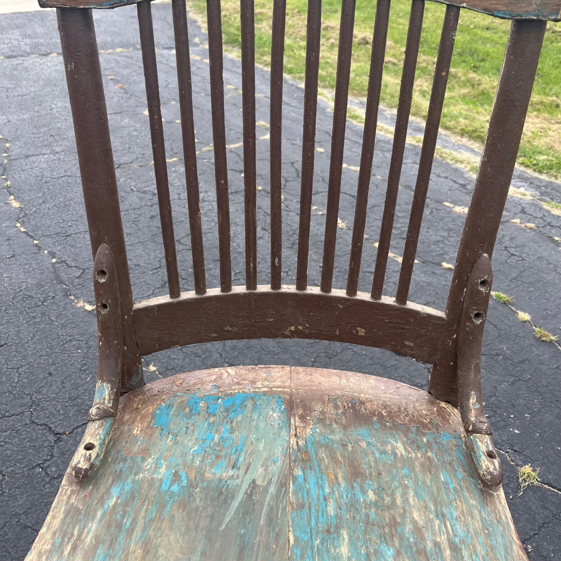 Antique Pabst Beer Brewery Milwaukee Wis Pre-Prohibition Saloon Tavern Oak Chair Pressed Back