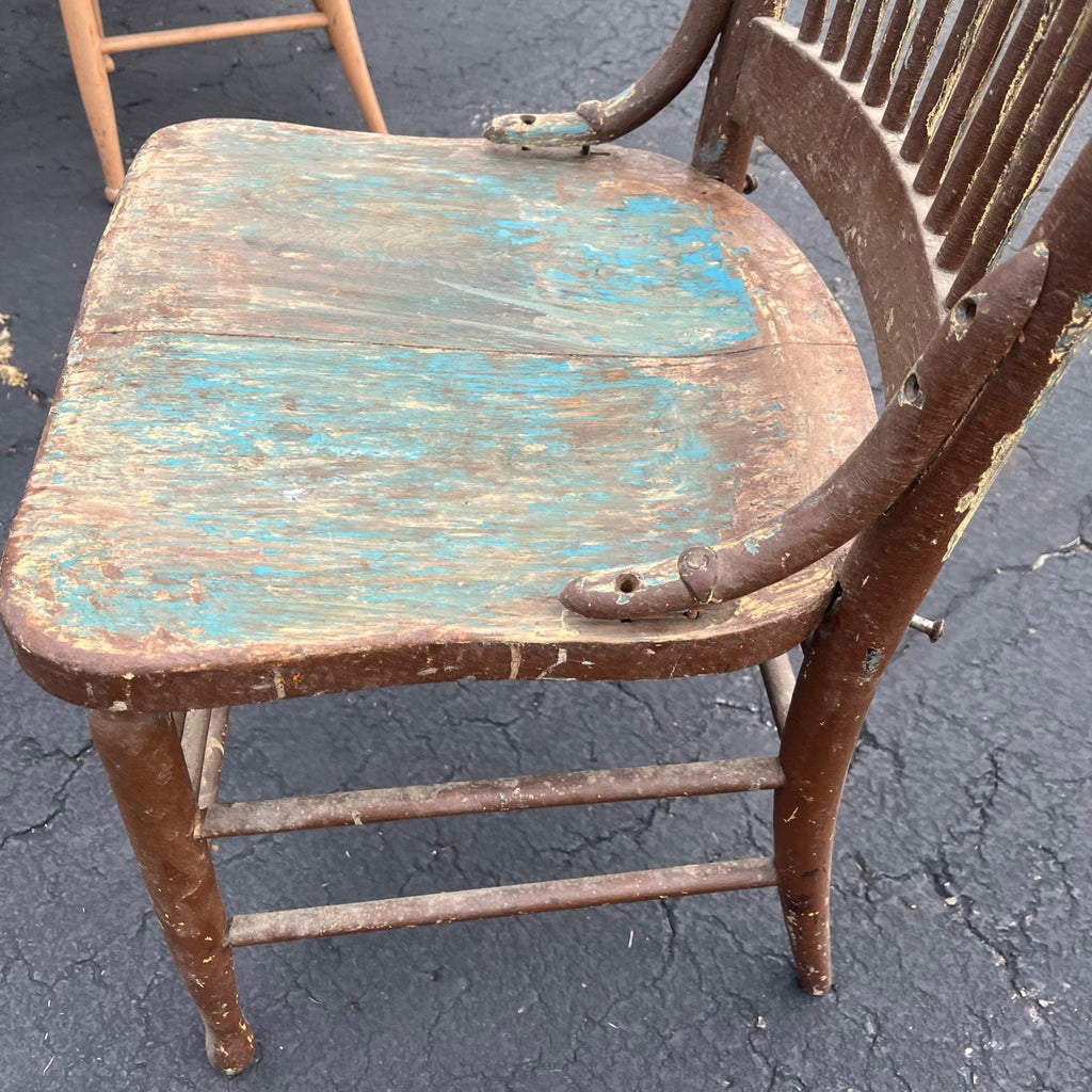 Antique Pabst Beer Brewery Milwaukee Wis Pre-Prohibition Saloon Tavern Oak Chair Pressed Back