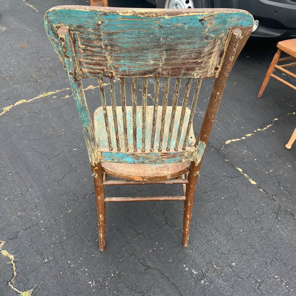 Antique Pabst Beer Brewery Milwaukee Wis Pre-Prohibition Saloon Tavern Oak Chair Pressed Back