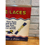 Vintage 1930s Wear Alox Shoe Laces Store Display Advertising Sign Cardstock Litho