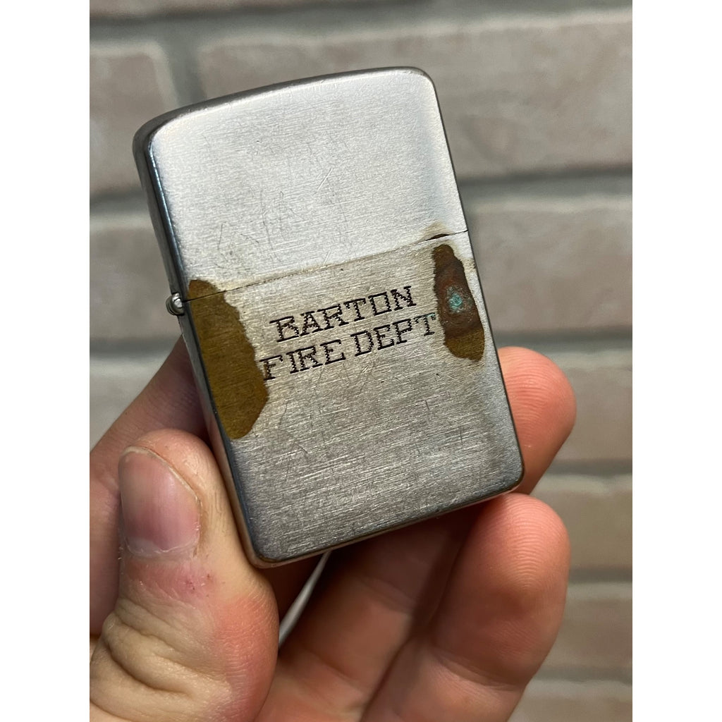 Vintage Barton Wisconsin Fire Department ZIPPO Lighter 1957