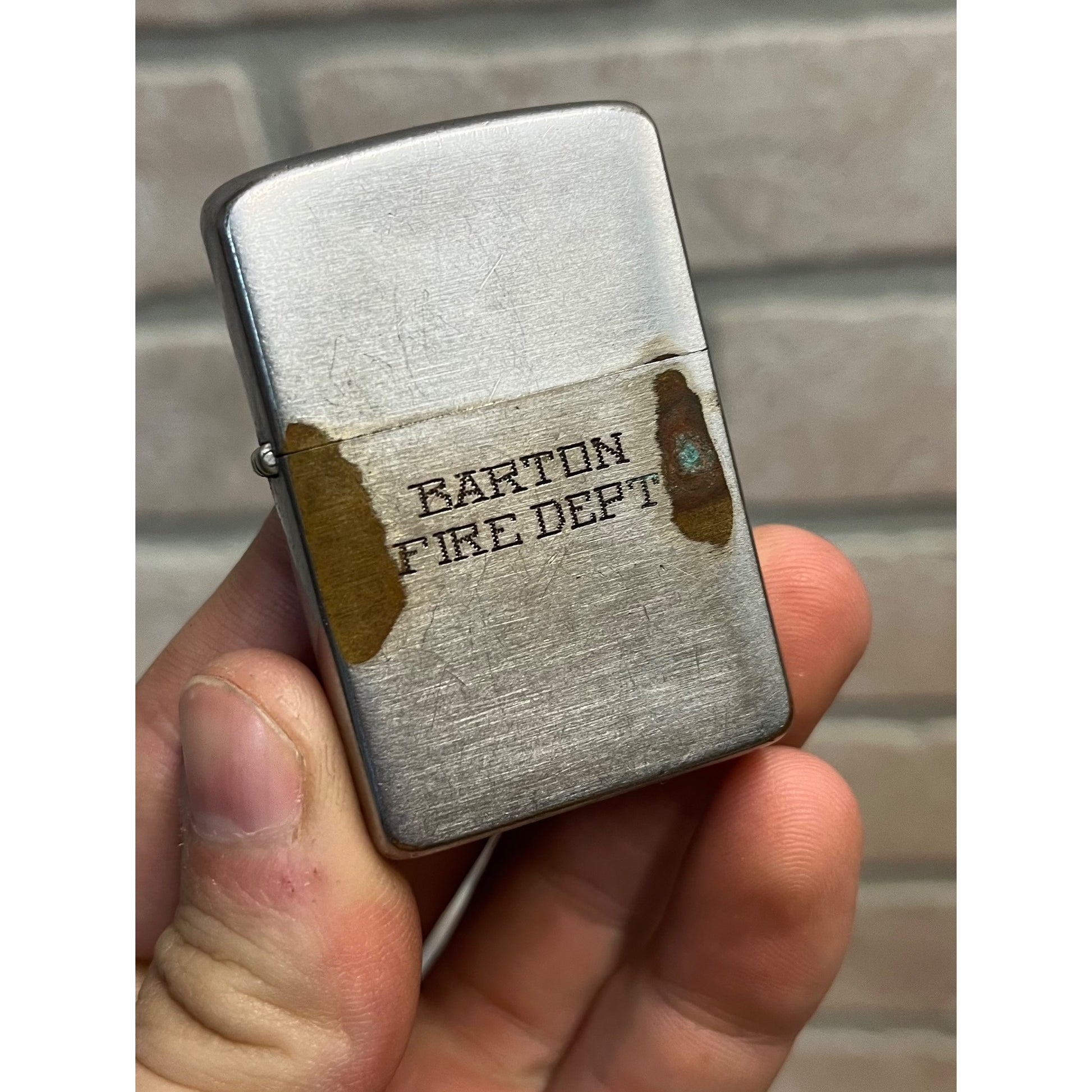 Vintage Barton Wisconsin Fire Department ZIPPO Lighter 1957
